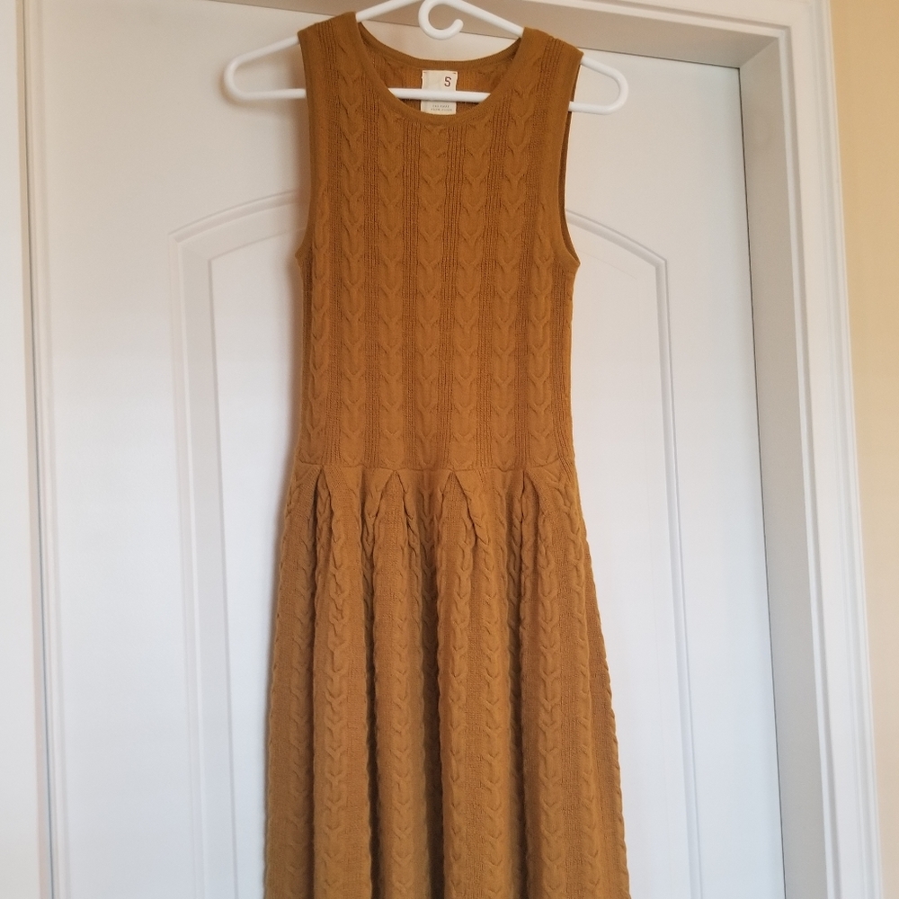 Gold Cable Knit Dress